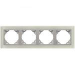 Efapel 90940_TCA Crystal Négyes keret, kristály/alumínium