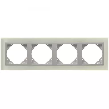 Efapel 90940_TCA Crystal Négyes keret, kristály/alumínium