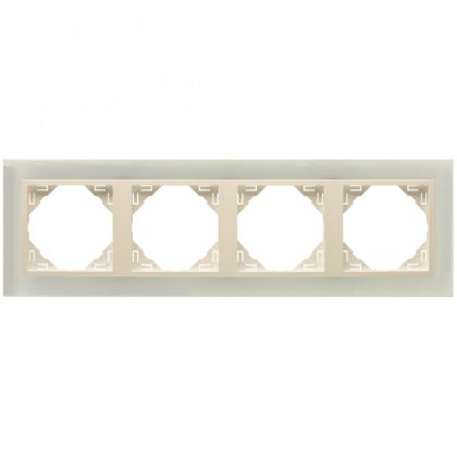   Efapel 90940_TCP Crystal Négyes keret, kristály/gyöngyház