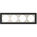   Efapel 90940_TEC Crystal Négyes keret, fekete kristály/gyöngyház