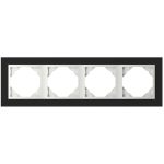   Efapel 90940_TEG Crystal Négyes keret, fekete kristály/jég