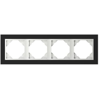   Efapel 90940_TEG Crystal Négyes keret, fekete kristály/jég