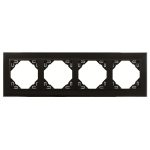   Efapel 90940_TEP Crystal Négyes keret, fekete kristály/fekete