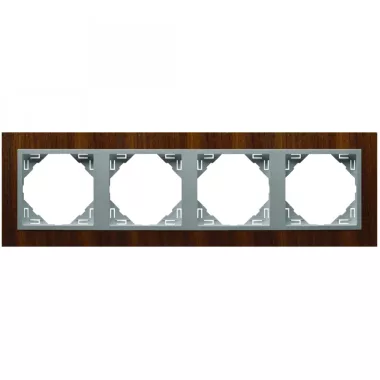 Efapel 90940_TNA ARBORE Négyes keret, dió/alumínium