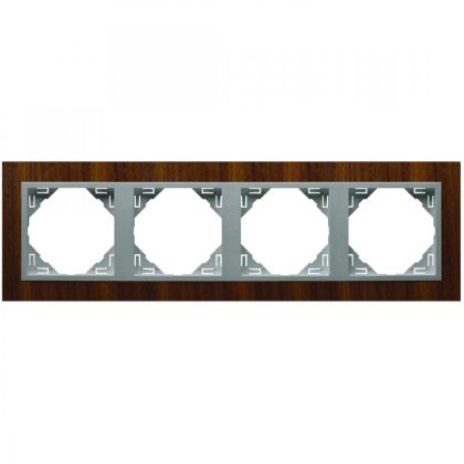 Efapel 90940_TNA ARBORE Négyes keret, dió/alumínium