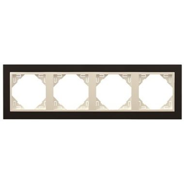 Efapel 90940_TPG ANIMATO Négyes keret, fekete/jég