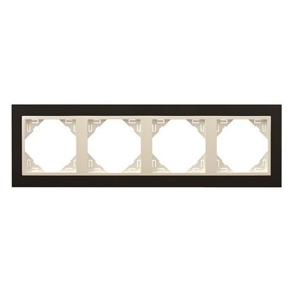 Efapel 90940_TPG ANIMATO Négyes keret, fekete/jég