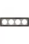 efapel 90940_TGA PETRA Négyes keret, gránit/alumínium