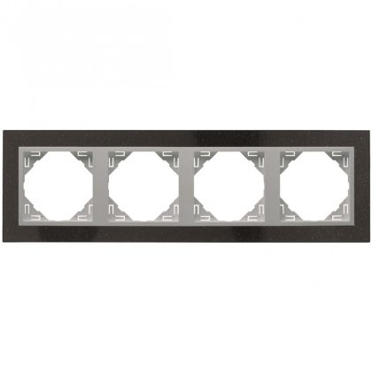 efapel 90940_TGA PETRA Négyes keret, gránit/alumínium