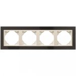 efapel 90940_TGG PETRA Négyes keret, gránit/jég