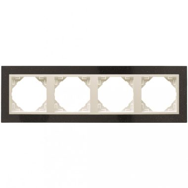 efapel 90940_TGG PETRA Négyes keret, gránit/jég