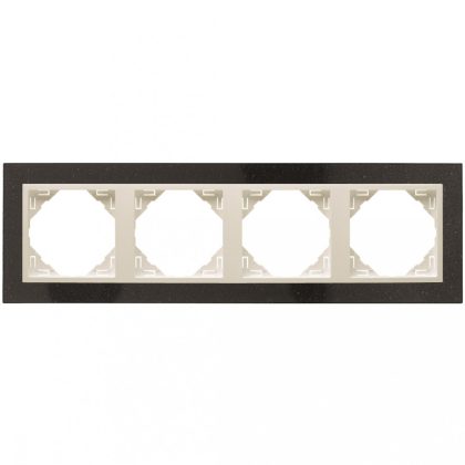 efapel 90940_TGG PETRA Négyes keret, gránit/jég