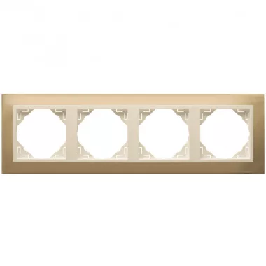 Efapel 90940_TOP METALLO Négyes keret, arany/gyöngyház