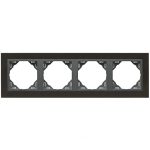 Efapel 90940_TQS METALLO Négyes keret, nikkel/szürke