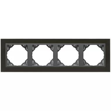 Efapel 90940_TQS METALLO Négyes keret, nikkel/szürke