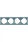 Efapel 90940_TRS METALLO Négyes keret, króm/szürke