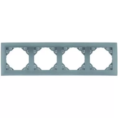 Efapel 90940_TRS METALLO Négyes keret, króm/szürke