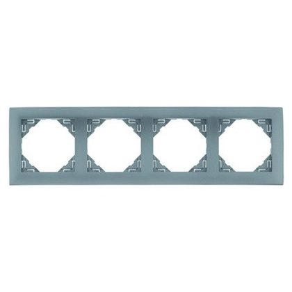 Efapel 90940_TRS METALLO Négyes keret, króm/szürke