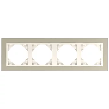 Efapel 90940_TUS METALLO Négyes keret, alumínium/szürke