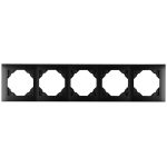 Efapel 90950_TPM AQUARELLA Ötös keret, fekete