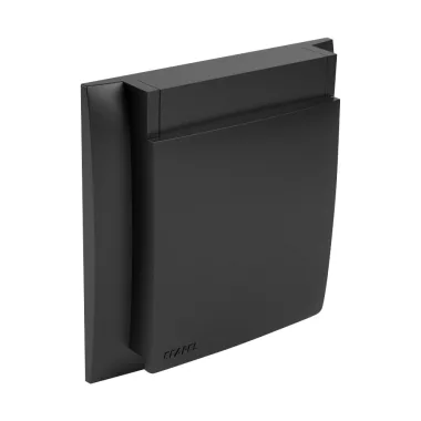 Efapel 90961 TPM IP44 fedlap kerettel, fekete
