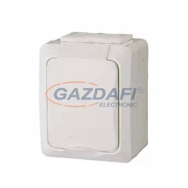 GAO 9173H "It water" csapófedeles, földelt aljzat gyermekvédelemmel, fk, krém, 230V~ 50Hz 16A, IP54