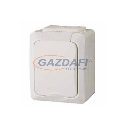   GAO 9173H "It water" csapófedeles, földelt aljzat gyermekvédelemmel, fk, krém, 230V~ 50Hz 16A, IP54