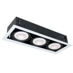 ELMARK QUAD312 Süllyesztett LED lámpa 12W 3XE27 2700K sötétszürke