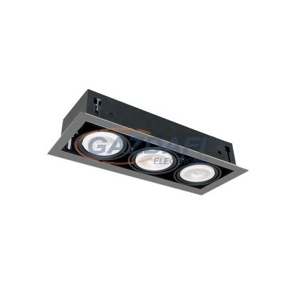   ELMARK QUAD312 Süllyesztett LED lámpa 12W 3XE27 4000K SÖTÉTSZÜRKE