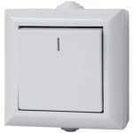   GAO 9559H "Business line" bipolar switch, wall-mounted, white, 230V, 10A, IP54