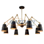 ELMARK SPIDER csillár 8XE27 fekete