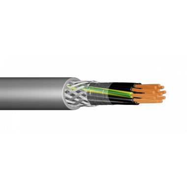 YSLCY-Oz 2x1,5mm2 Copper fabric shielded control cable 300/500V gray (100m)