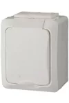 GAO 9853H "It water" socket with earthing cover, child protection, white, 230V ~ 50Hz 16A, IP54