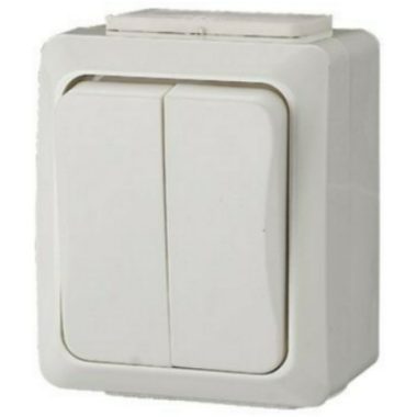 GAO 9859H "It water" csillárkapcsoló, falon kívüli, krém, 230V, 10A, IP54