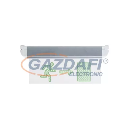   ELMARK akkus LED kijáratjelz, állandó üzem, 3W, 230V, 310x155x30mm, IP30, oldalra mutató nyíl