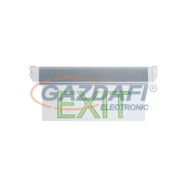ELMARK akkus LED kijáratjelz, állandó üzem, 3W, 230V, 310x155x30mm, IP30, Exit jelölés