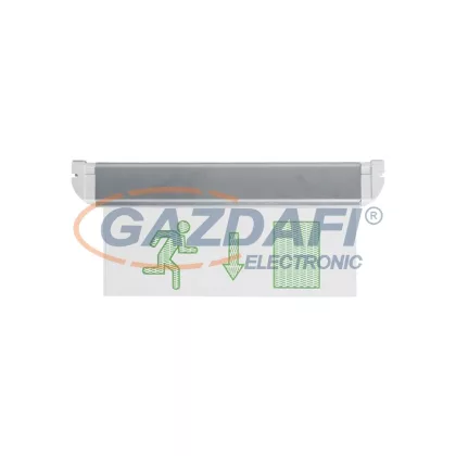   ELMARK akkus LED kijáratjelz, állandó üzem, 3W, 230V, 310x155x30mm, IP30, lefele mutató nyíl