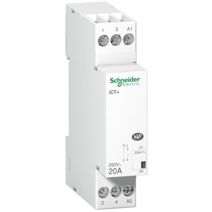   SCHNEIDER A9C15030 ACTI9 iCT+20A standard impulzusrelé, 1P+N, Uc 230 VAC