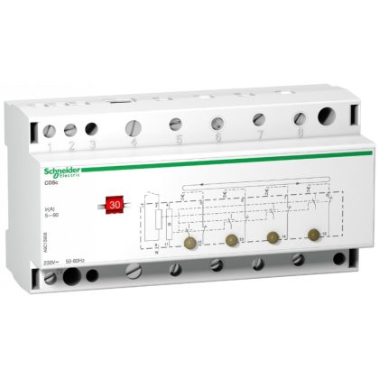   SCHNEIDER A9C15906 ACTI9 CDSC terhelésfigyelő kontaktor, 4 csatornás, 240V egyfázisú