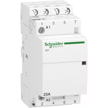 SCHNEIDER A9C20834 ACTI9 iCT25A kontaktor, 50Hz, 4NO, 230-240 VAC