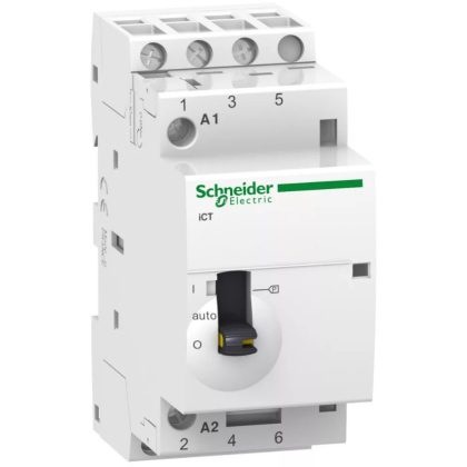SCHNEIDER A9C21833 ACTI9 iCT25A kézi vezérlésű kontaktor, 50Hz, 3NO, 220-240 VAC