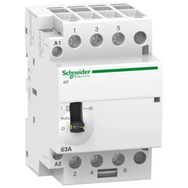 SCHNEIDER A9C21843 ACTI9 iCT40A kézi vezérlésű kontaktor, 50Hz, 3NO, 220-240 VAC
