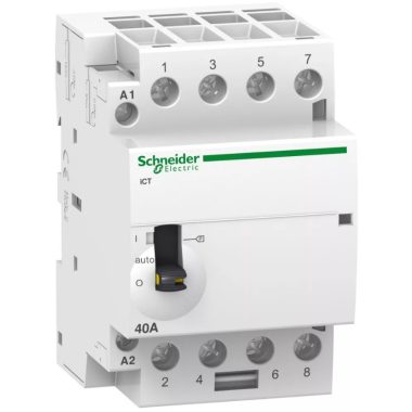 SCHNEIDER A9C21844 ACTI9 iCT40A kézi vezérlésű kontaktor, 50Hz, 4NO, 220-240 VAC