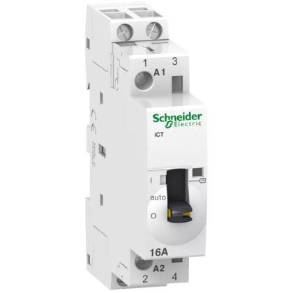   SCHNEIDER A9C23512 ACTI9 iCT16A kézi vezérlésű kontaktor, 50Hz, 2NO, 220 VAC