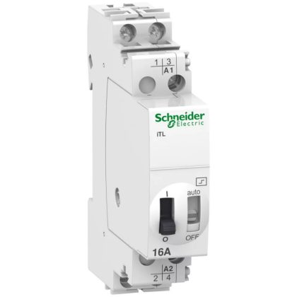   SCHNEIDER A9C30312 ACTI9 ITL16A impulzusrelé, 2NO, 130 VAC, 48VDC