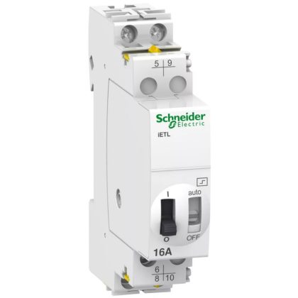 SCHNEIDER A9C32316 ACTI9 iETL kiterjesztés, iTL és iTLI impulzusrelékhez, 2P, 16A, 130 VAC, 48VDC