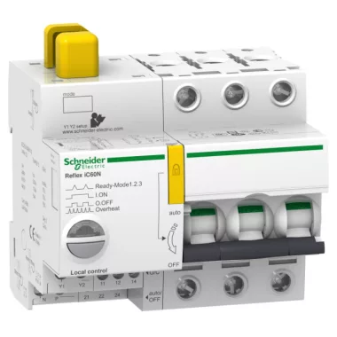 SCHNEIDER A9C62325 ACTI9 Reflex iC60N beépített megszakító vezérlés, 3P, C, 25A