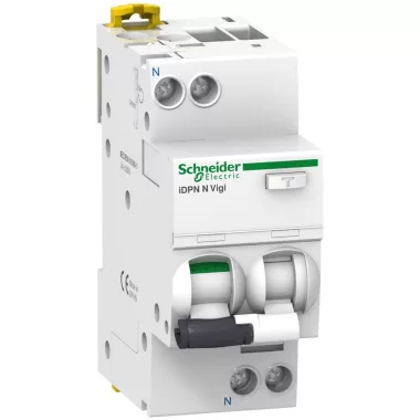 SCHNEIDER A9D31610 ACTI9 iDPNN Vigi áramvédős kismegszakító, AC osztály, 1P-N, C, 10A, 30mA