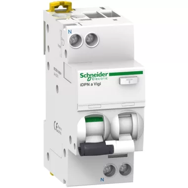 SCHNEIDER A9D34640 ACTI9 iDPNA Vigi áramvédős kismegszakító, AC osztály, 1P-N, C, 40A, 30mA
