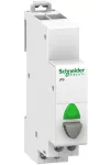 SCHNEIDER A9E18036 ACTI9 iPB nyomógomb, 1NO, szürke, zöld LED, 110-230 VAC